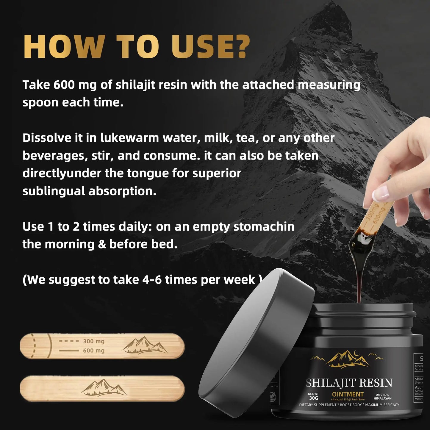 WISHCA Shilajit Resin: A Pure Gift from the Himalayas, Empowering Your Body and Mind(30g-50g)