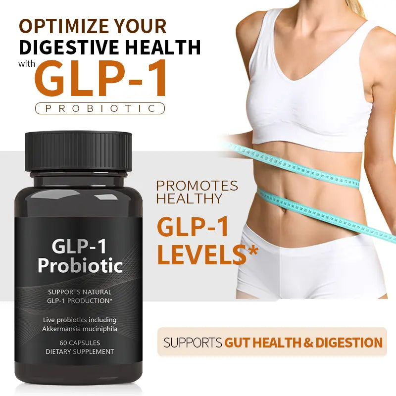 WISHCA GLP-1 Probiotic: Digestion, Energy & Cravings Support (60 Caps) - WISHCA