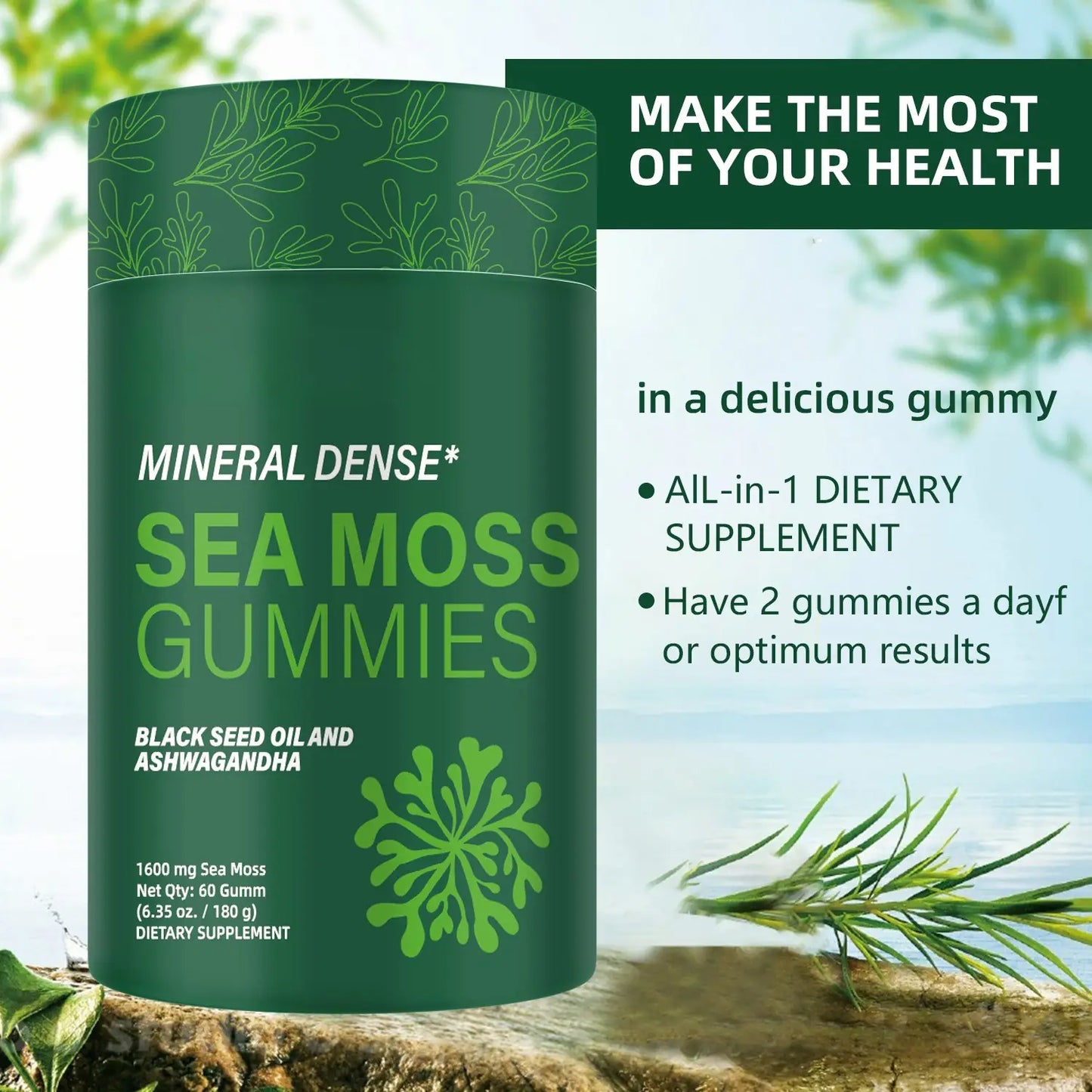 WISHCA Sea Moss Gummies: Comprehensive Nourishment for Revitalized Health