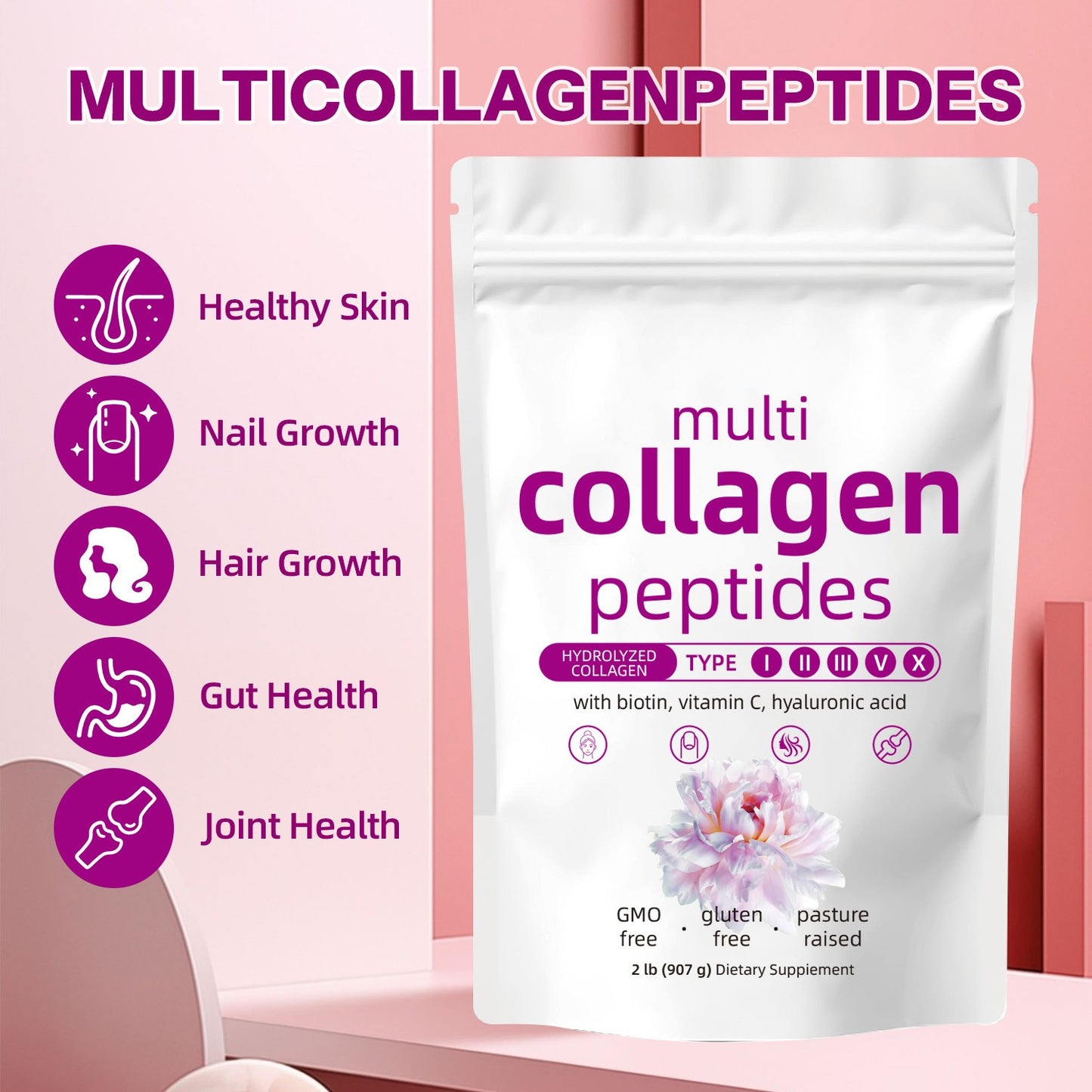 WISHCA Multi Collagen Peptides: Elevate Your Wellness with the Power of Hydrolyzed Collagen