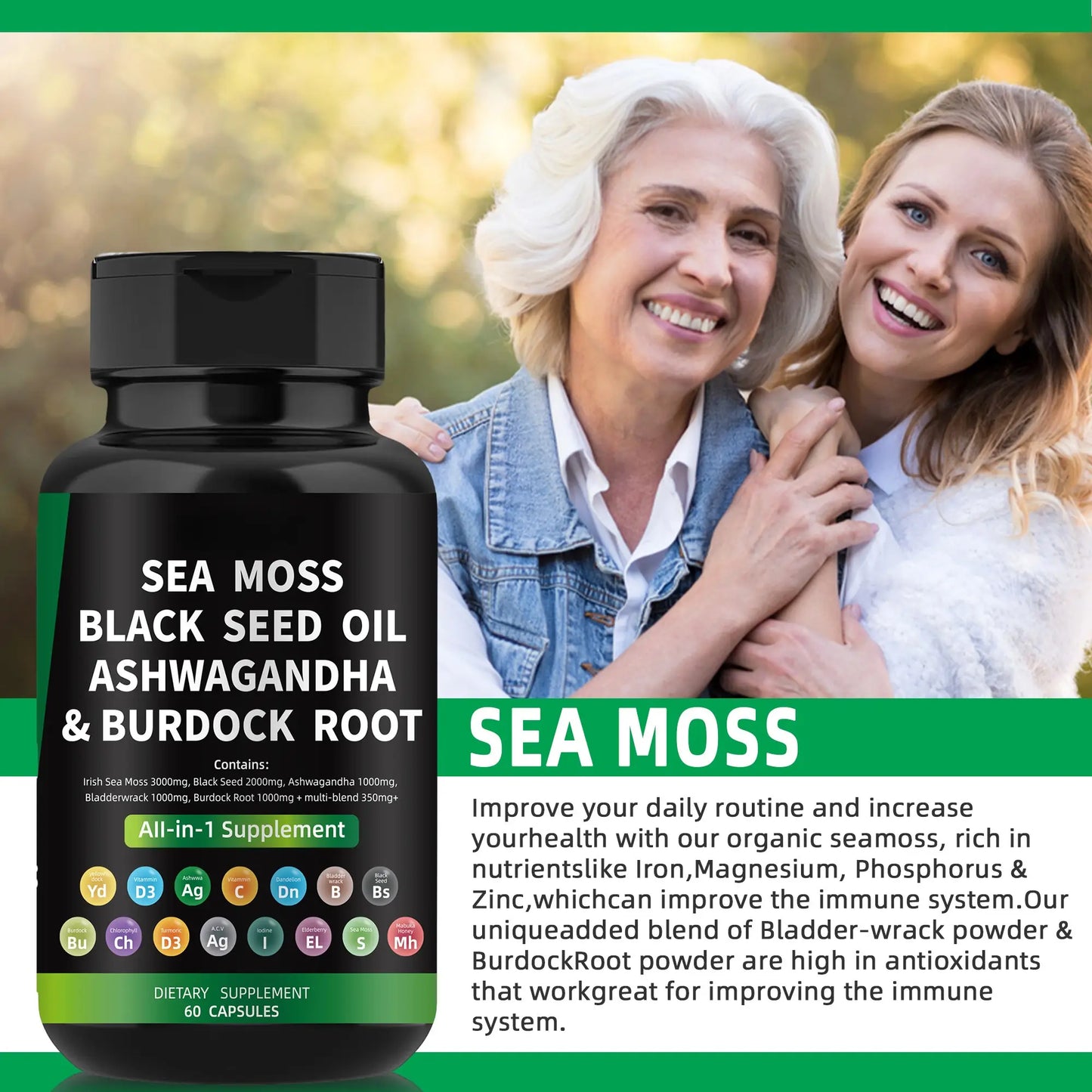 WISHCA Sea Moss Capsules: Unleash Nature's Power for Your Holistic Wellness